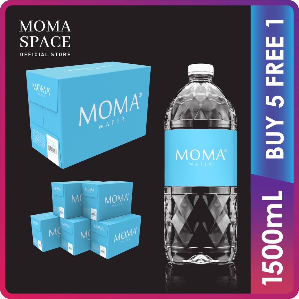 Buy 5 FREE 1 - MOMAwater 1500mL (6 Cartons x 8 Bottles) - Pure Drinking ...