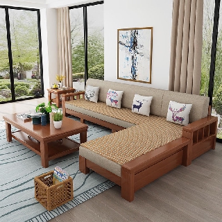 Sofa kayu oak sofa pepejal Gaya Cina musim sejuk dan musim Sofa kayu oak sofa pepejal Gaya Cina musim sejuk dan musim
