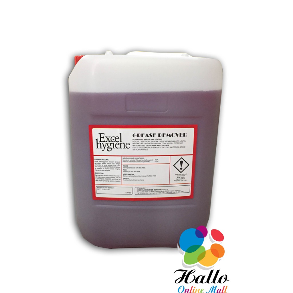 EXCEL HYGIENE EGRWB04 GREASE REMOVER WATER BASED 5 Liter Shopee