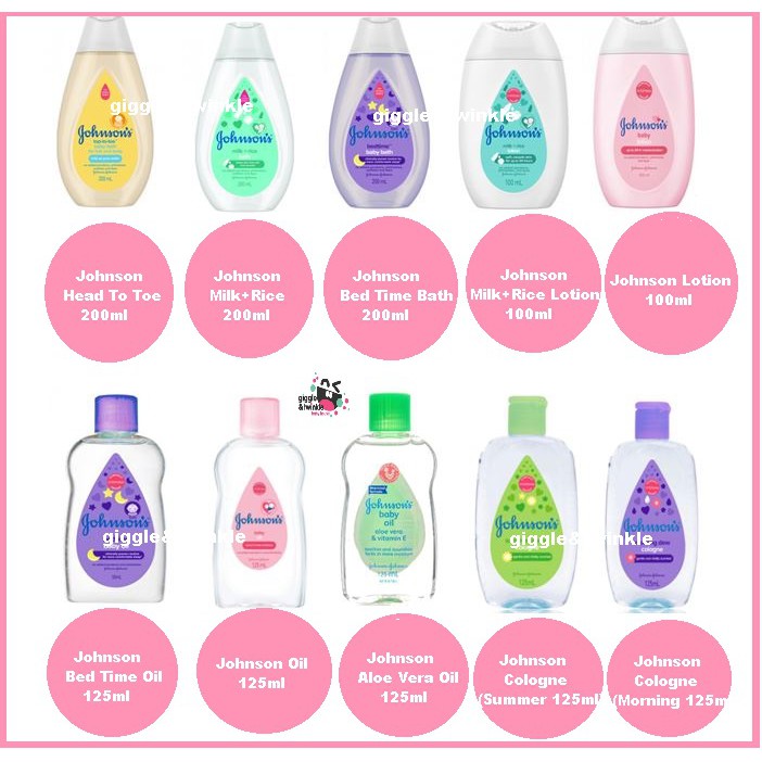 Johnson's Baby Regular Aloe Vera Bed time Oil Lotion Powder 125ml/100ml/100g/200g