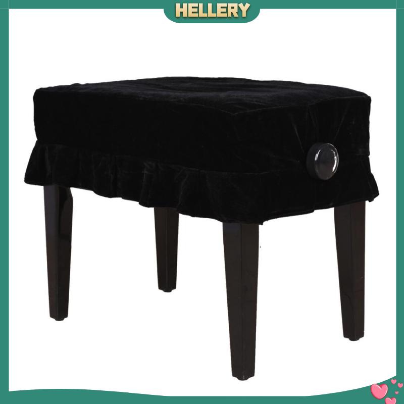 [helleryMY] Comfortable Stool Chair Bench Cover Piano Single Seat Bench Cover Black