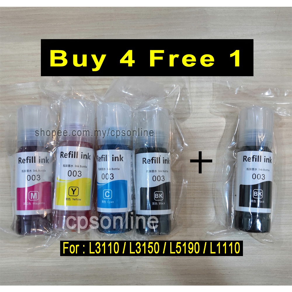 Epson 003 Compatible Refill Ink For Epson L3110 L3116 L3210 L3250 L3150 L5190 L1110 7691