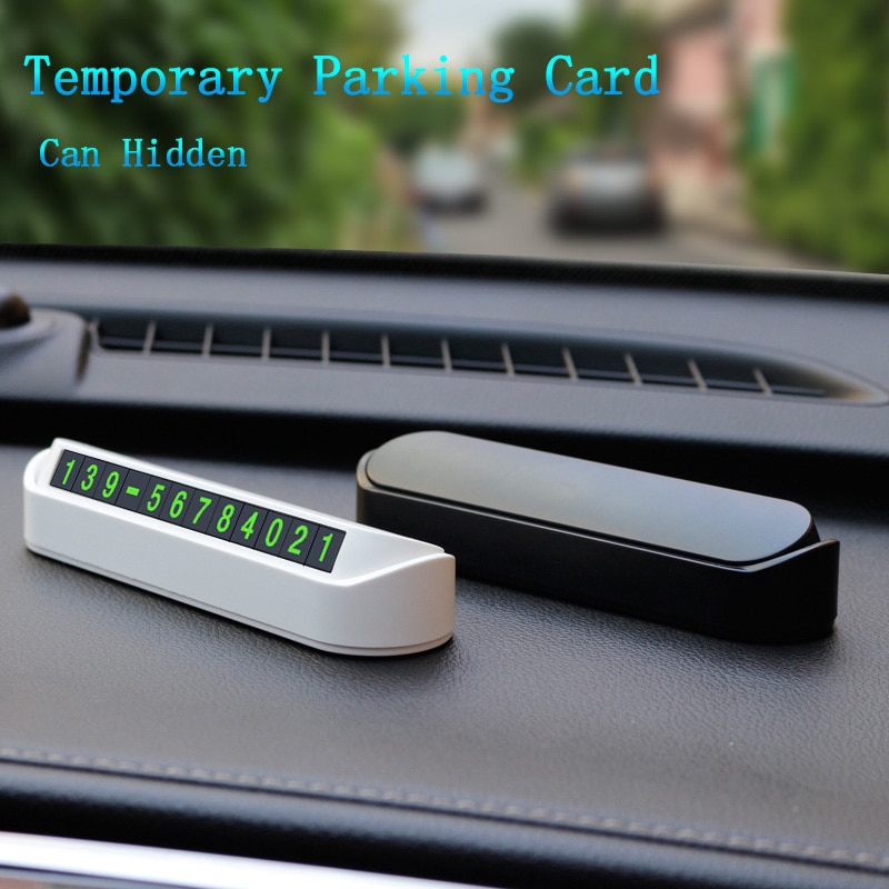 White Temporary Car Parking Card Number Plate MoreChioce Automobile Temporary Car Parking Card Telephone Number Plate Luminous 