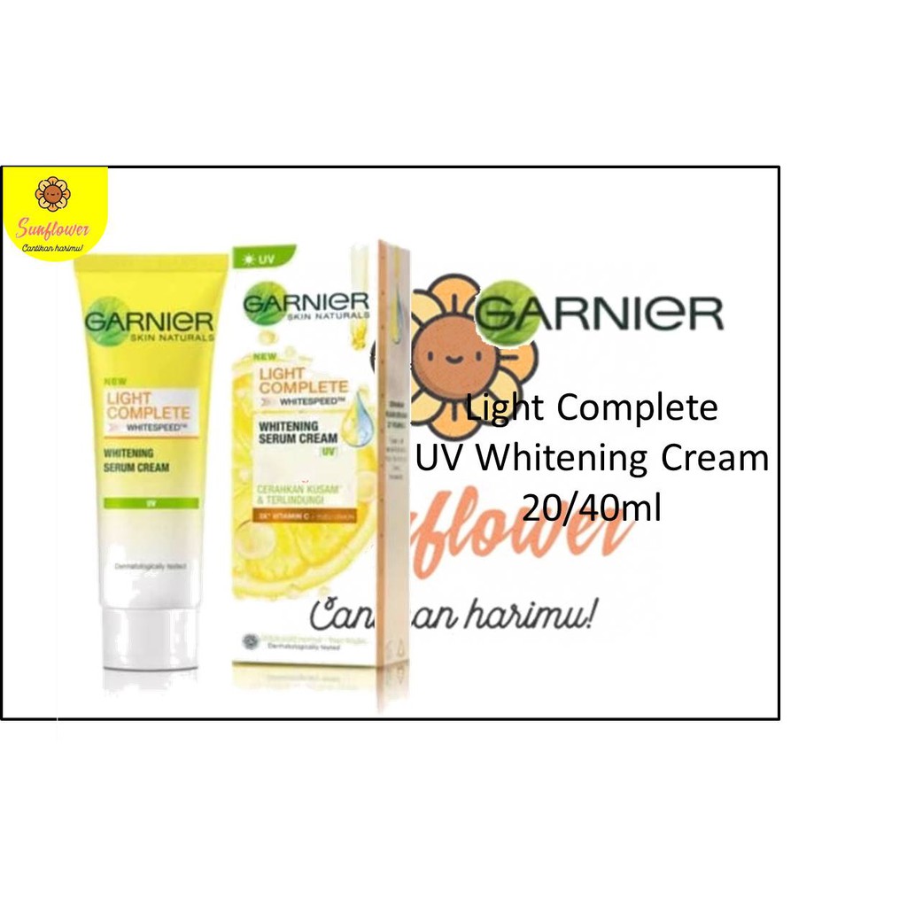 Garnier Light Complete Uv Whitening Cream 20 / 40ml Shopee Malaysia