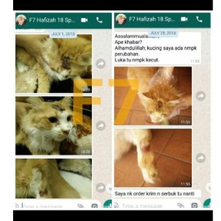 [PS HERBS] UBAT KUCING/PETS - SET SPORO (SPRAY F7, KRIM S3 
