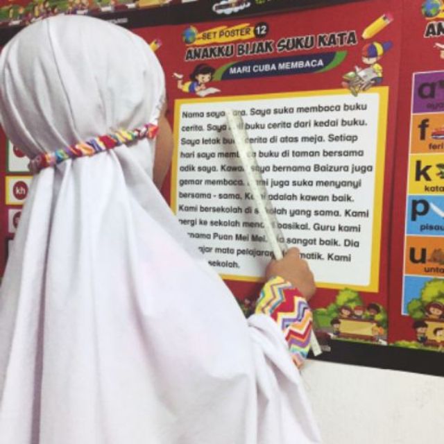 Set Poster Anakku Bijak Suku Kata Shopee Malaysia
