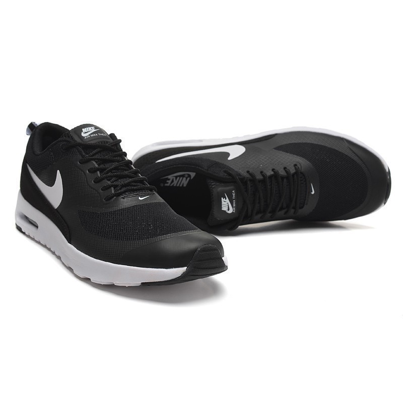 nike air max thea black white for men