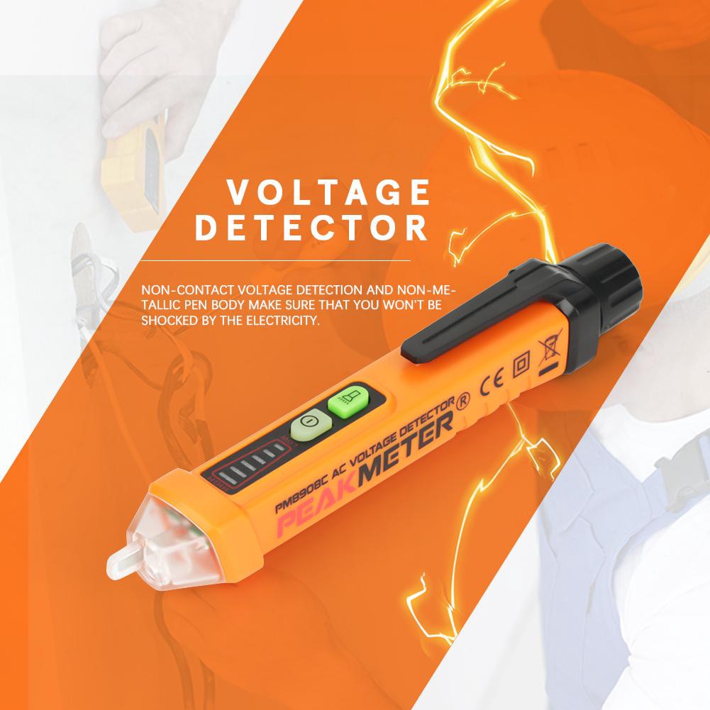 PEAKMETER LED AC 12-1000V Electric Voltage Tester Pen Power NCV Detector Sensor