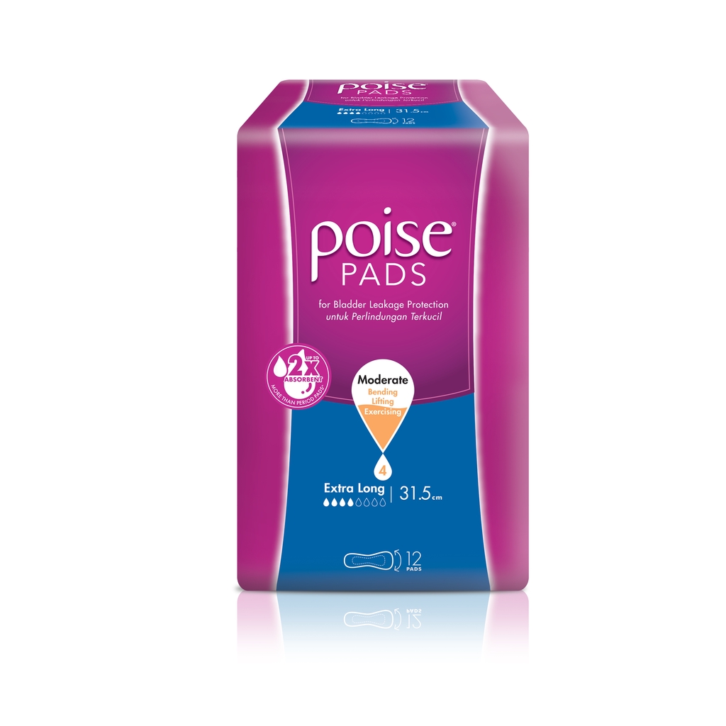Poise Pads Extra Long 31.5cm 12s X 2BOX (Prevent Urine Leakage)