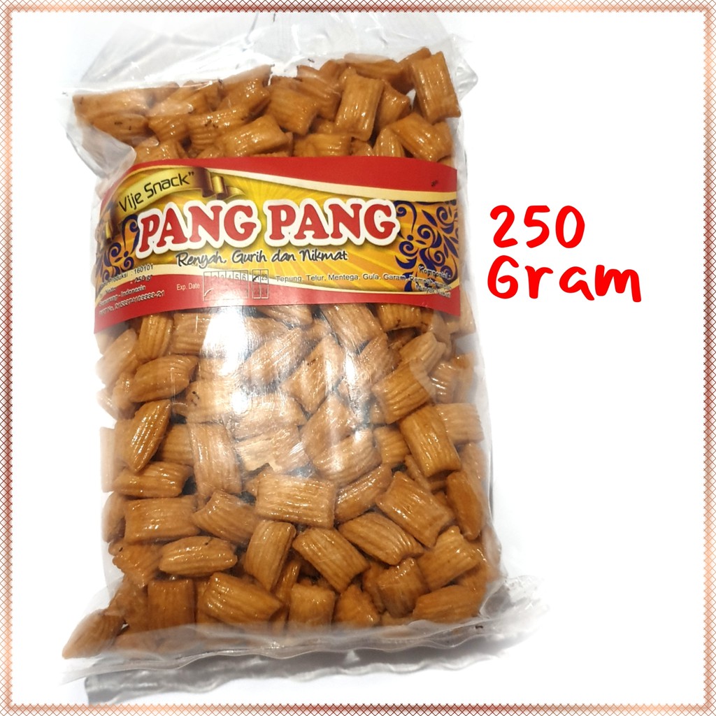 Old school instant snack PANG PANG vije Indonesian culinary snack tempo doloe 250 grams