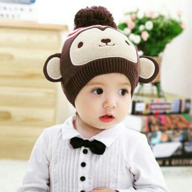 monkey cap for baby girl