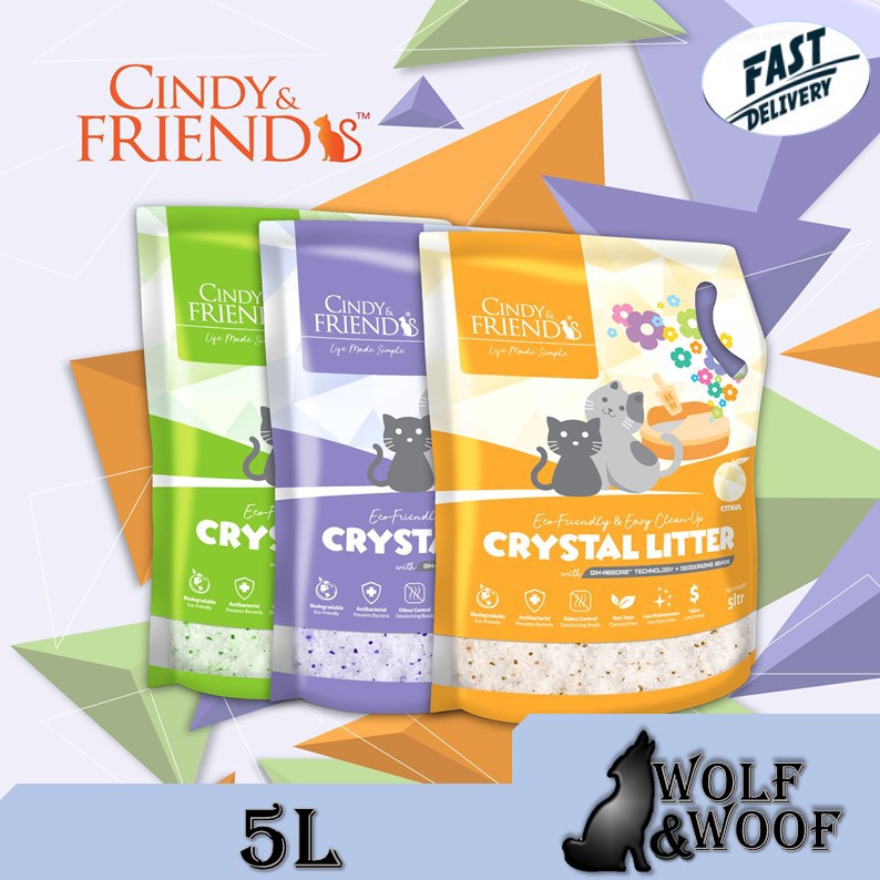 Cindy & Friend Crystal Cat Litter 5L (Cindy Friend Cat Litter
