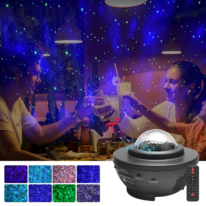 Usb Led Star Night Light Music Starry Water Wave Led Projector Light Bluetooth Projector Sound Activated Projector Light Decor Shopee Malaysia