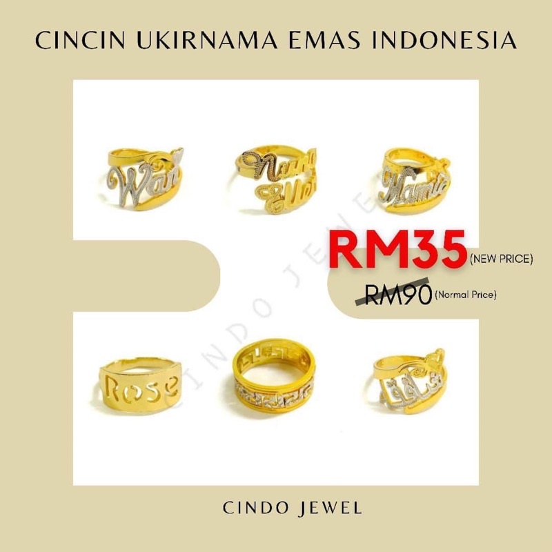 Buy Free Box Cincin Pre Order Ukirnama Emas Indonesia Cop 916 Seetracker Malaysia