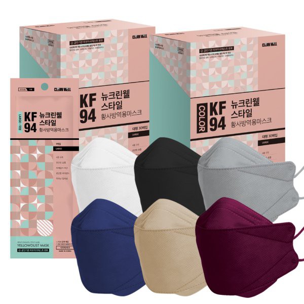 Made in Korea KF94 New Cleanwell style 3D 4ply face mask 1Pcs Adult
