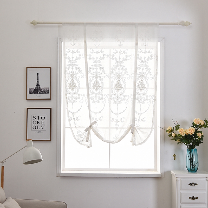 Kitchen Short Curtain Drape Panel Screen Voile Curtain Window