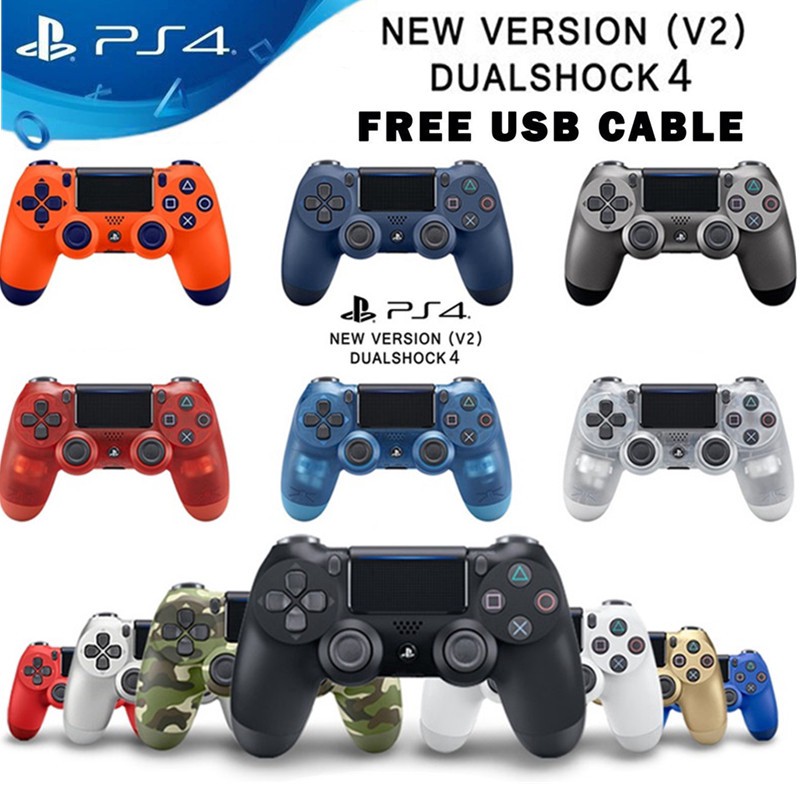 promotion ps4 ds4 wireless controller v2 pc phone ps4 with free charging cable shopee malaysia