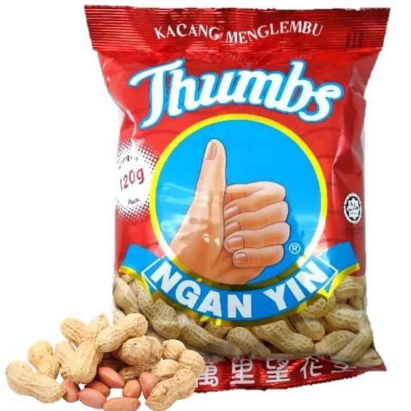 Halal Ngan Yin Cap Tangan Kacang Menglembu 120g Thumbs Groundnut 颜贤万里望花生120克 Shopee Malaysia