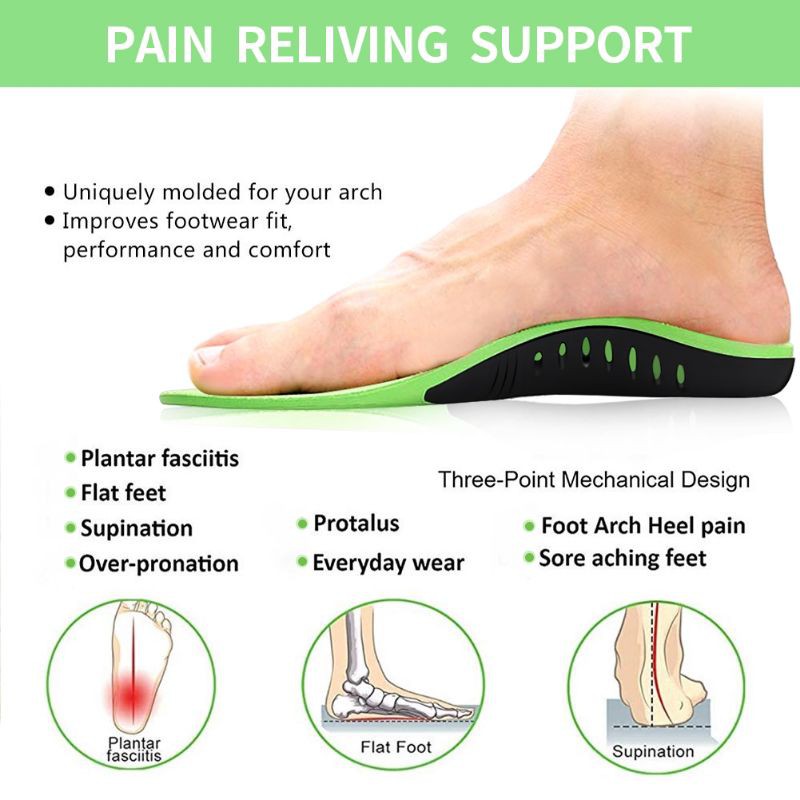 Orthotic Shoe Insole For Flat Feet Foot Arch Foot Pain Support Shopee