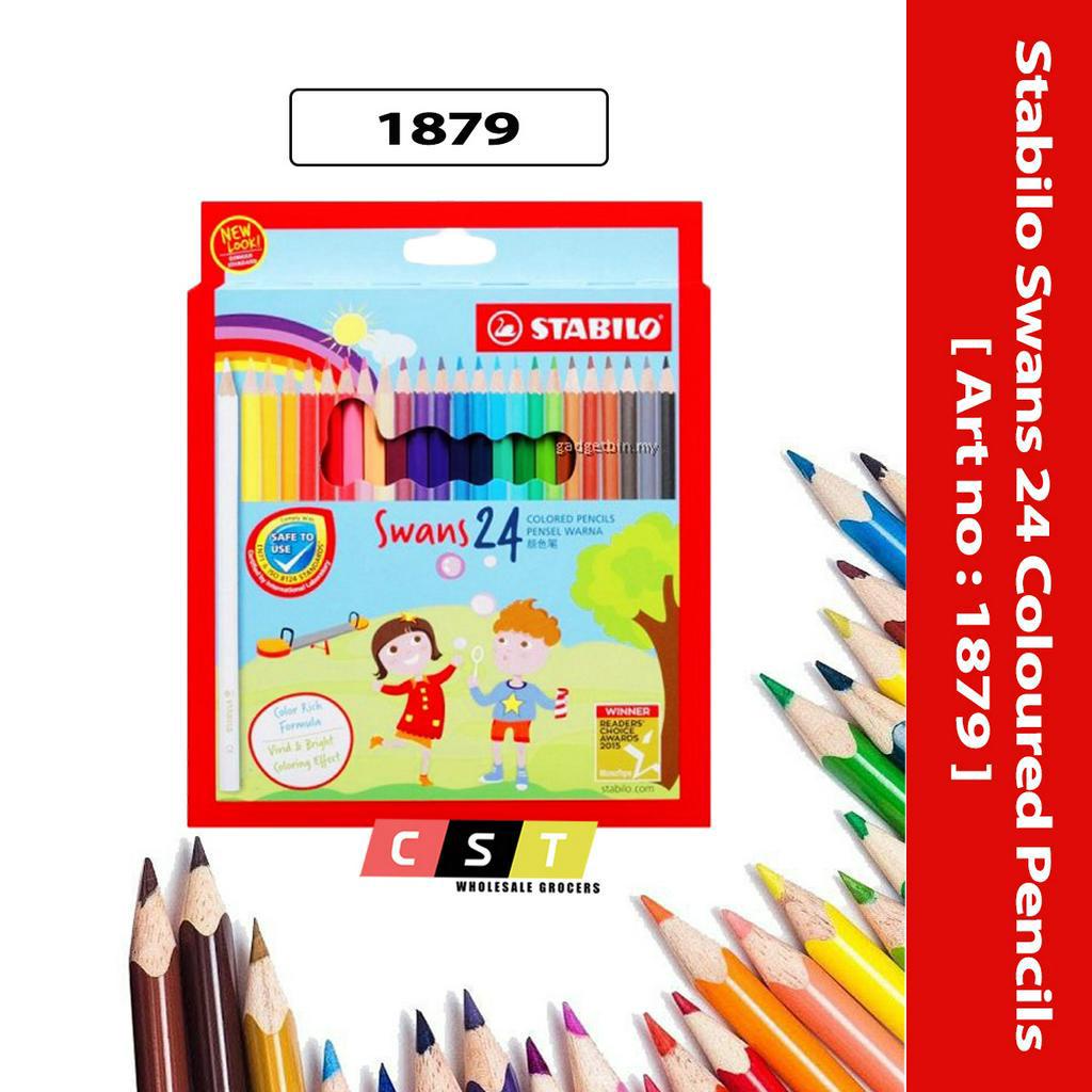 STABILO SWANS Colour Pencil 24 Colours (ART NO 1879) | Shopee Malaysia