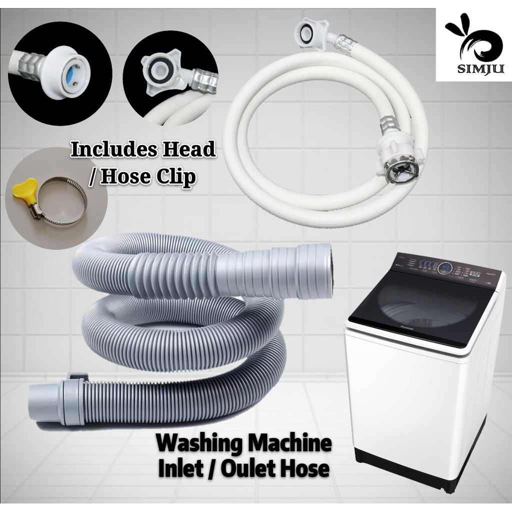 Washing Machine Inlet & Outlet Drain Hose Outlet Diameter 32mm 2m 3m