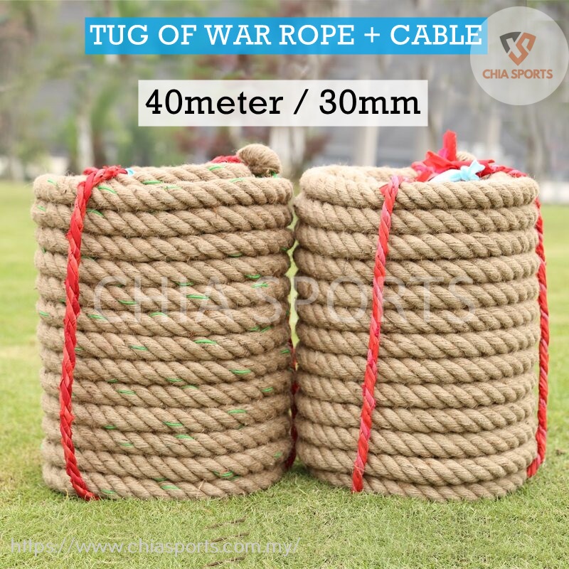 Tug of War Rope 40m 3cm 30mm with cable Tali Tarik Official Battling Rope Sukan Sport