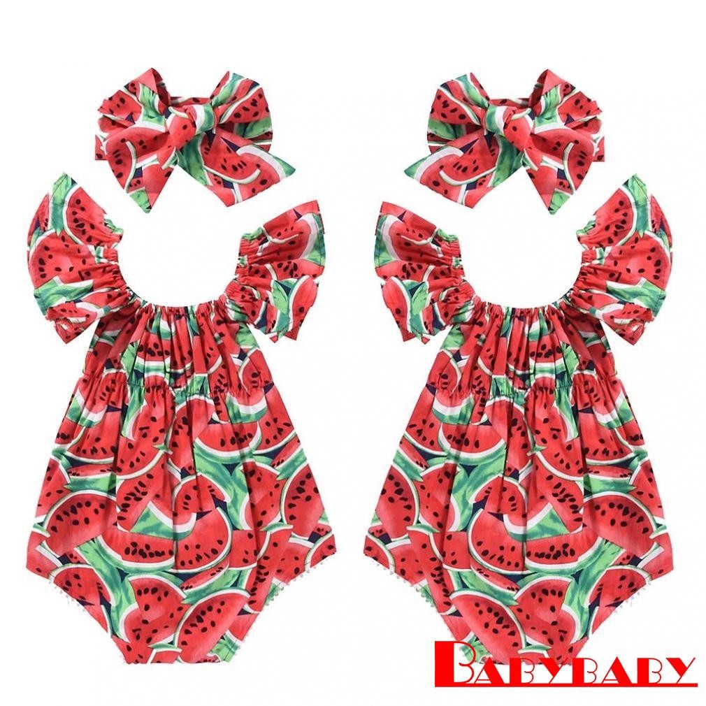 watermelon jumpsuit baby