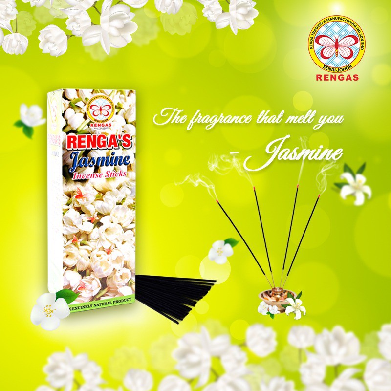 RENGAS Jasmine Incense Stick/Jasmine Agarbatti 120's
