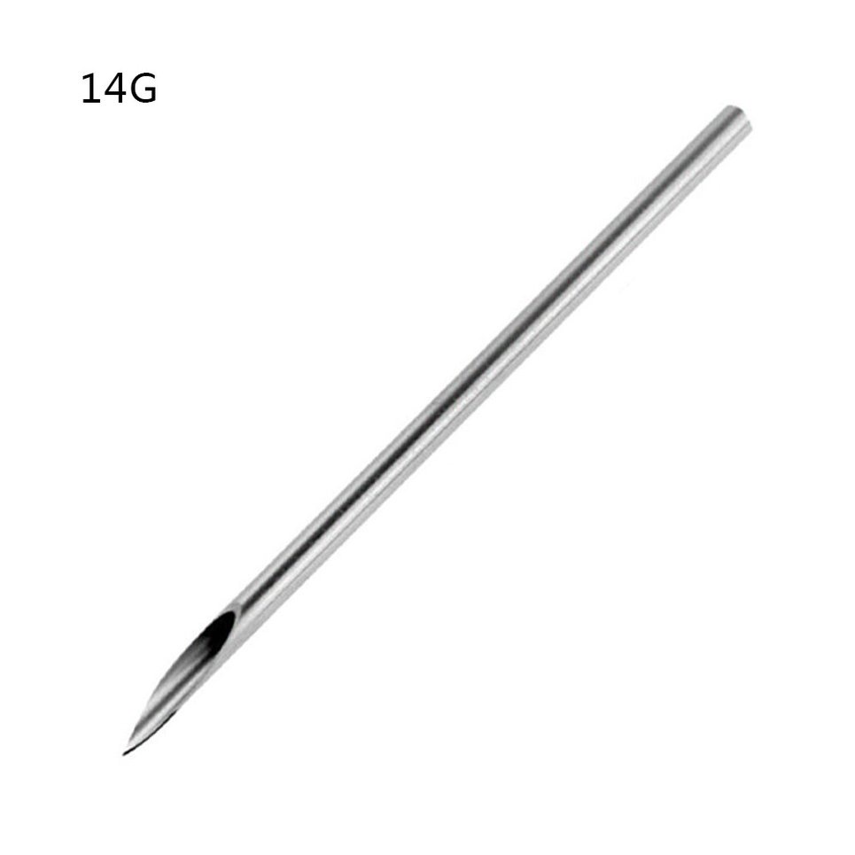 (BW)Disposable Sterile Body Piercing Needles For Navel Ear Nose Tattoo ...