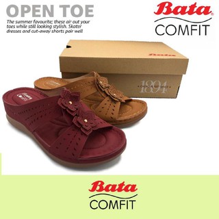 Bata Comfit Women's Sandal Premium Quality, Wedges Soft Comfortable Sewing Sole/Kasut Sandal Wanita Bata