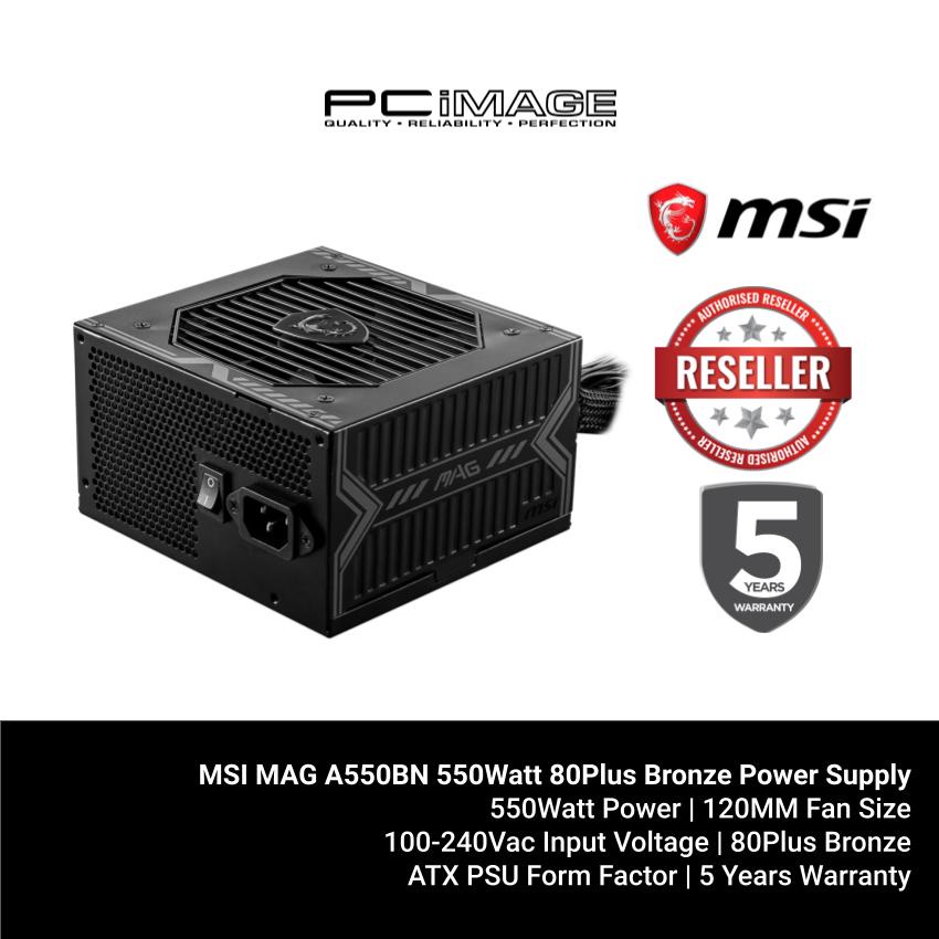 MSI MAG A550BN 550Watt 80Plus Bronze Power Supply | Shopee Malaysia