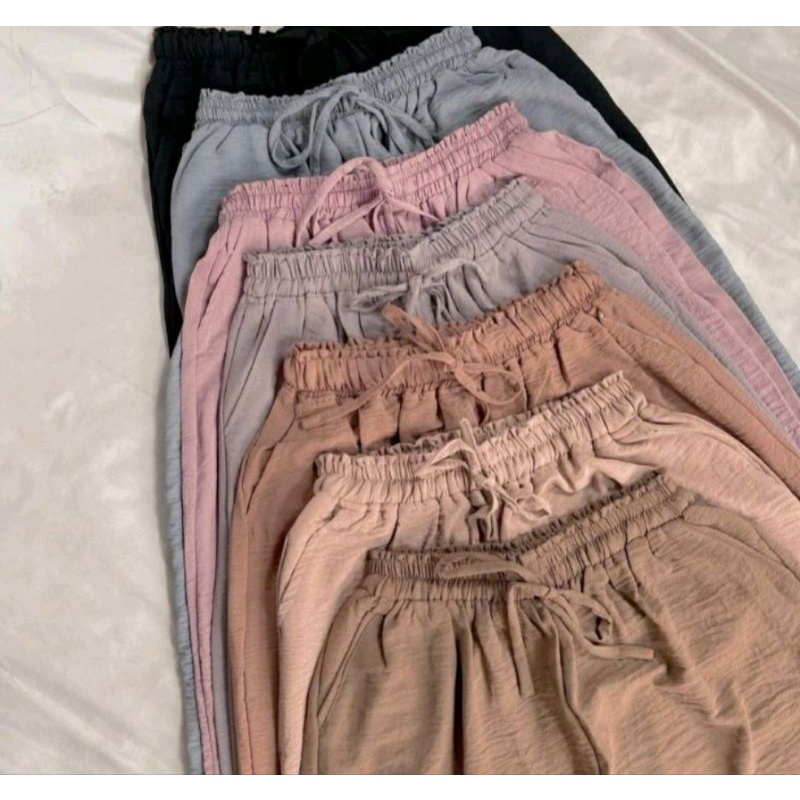 PREMIUM CRINKLE CULOT HIGH WEIST PANTS