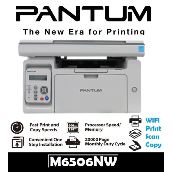 Pantum M6506NW A4 Multifunction Laser Printer Life Time Limited Warranty Shopee Malaysia