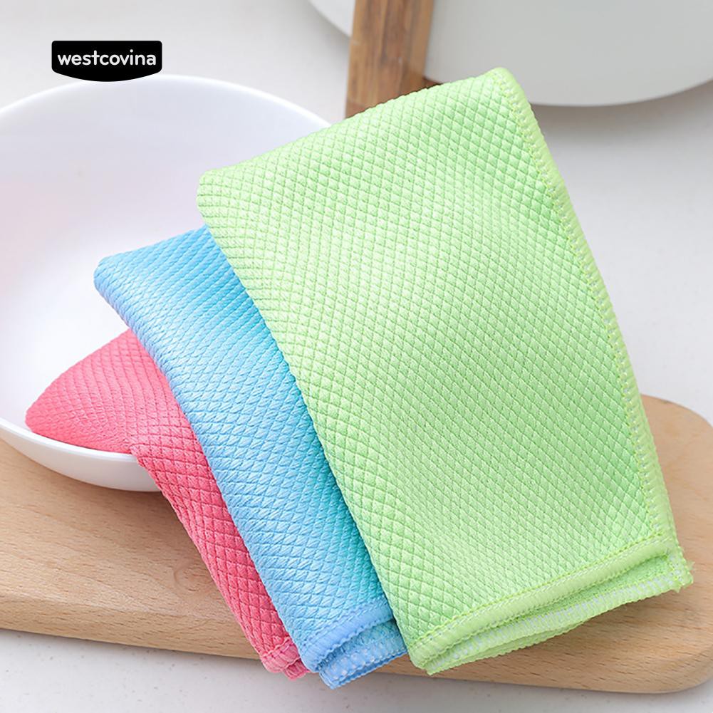 Microfibre Thick Waffle Weave Dish Drying cloths Ultra Absorbent Kitchen Cleaning Dish Cloth Scratch Free Dishcloths 30cm x 30cm 6 Pack Black 