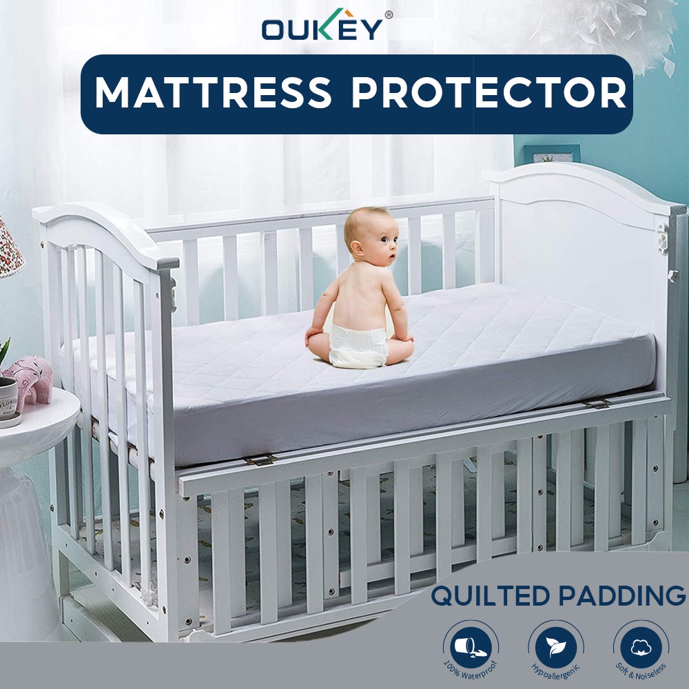 Crib Mattress Pad Cover Waterproof Bed Cover Toddler Cover Anti Mites