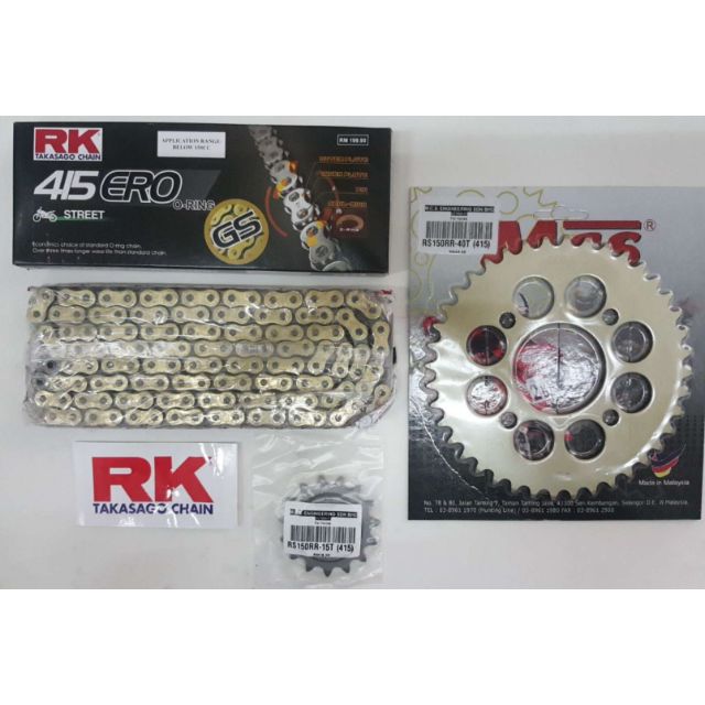 Rk 415 Oring Gold Chain Sprocket Rs150 Shopee Malaysia