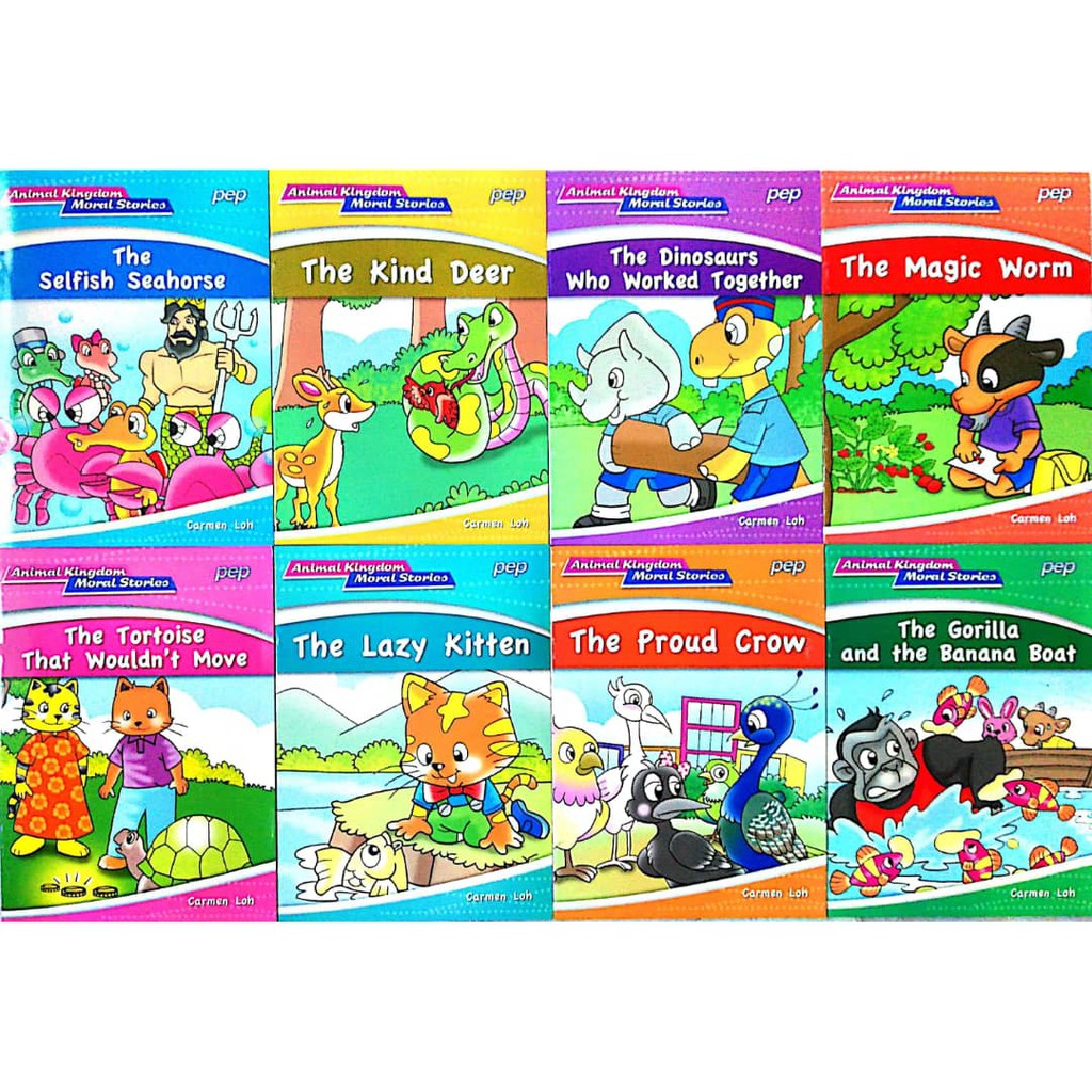 Story Book (8 in 1)- Animal Kingdom Moral Series (English) | Shopee ...