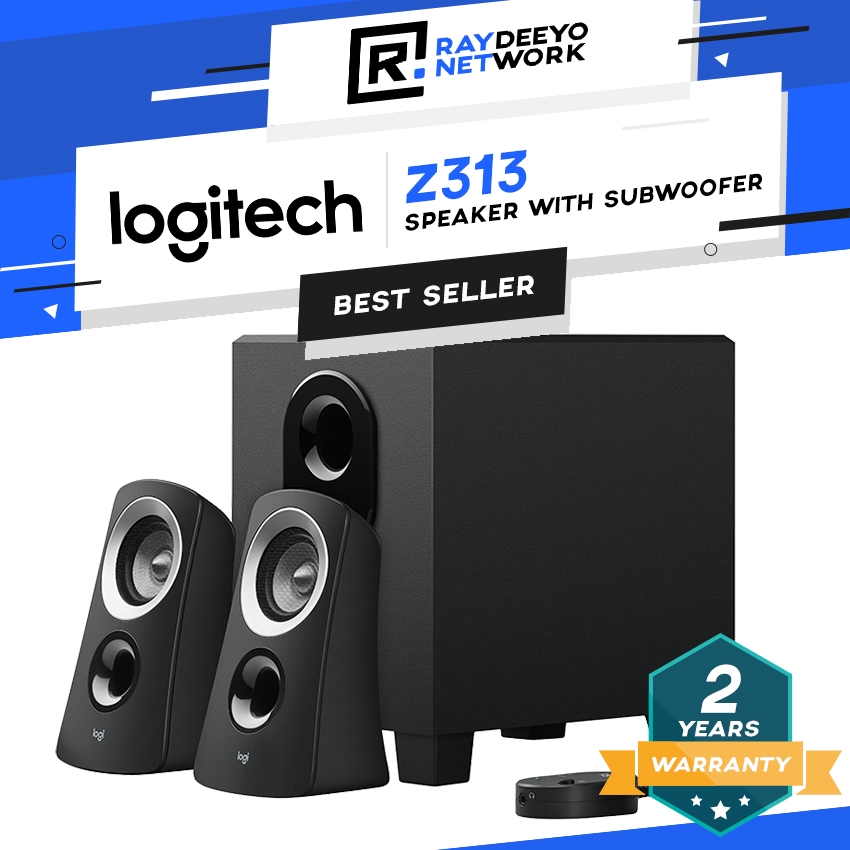 Logitech Z313 SPEAKER SYSTEM WITH SUBWOOFER [Enhanced Bass] Shopee