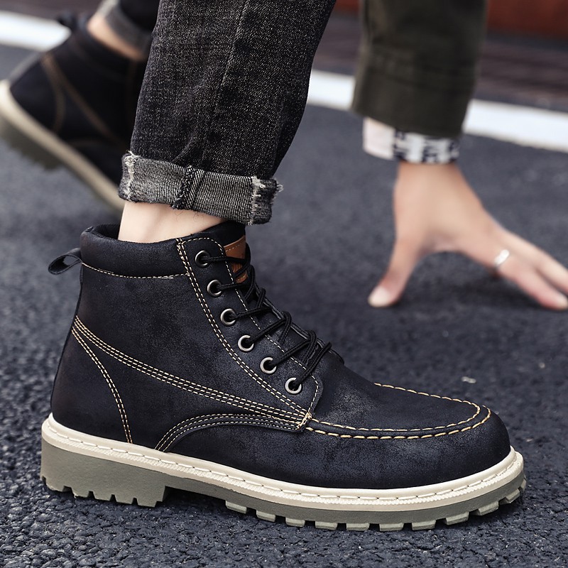 mens black casual ankle boots