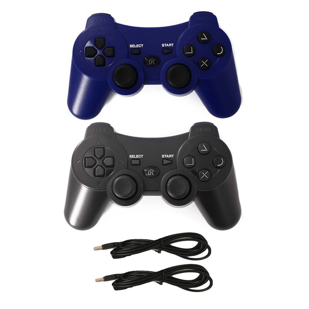 Wireless Bluetooth Playstation 3 Joystick Controller with Charger Cable 2  Pack - 