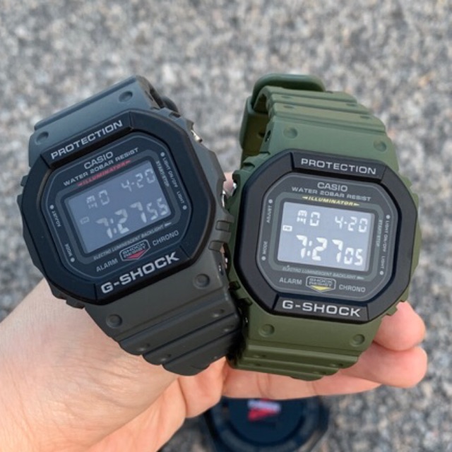 g shock grey and green