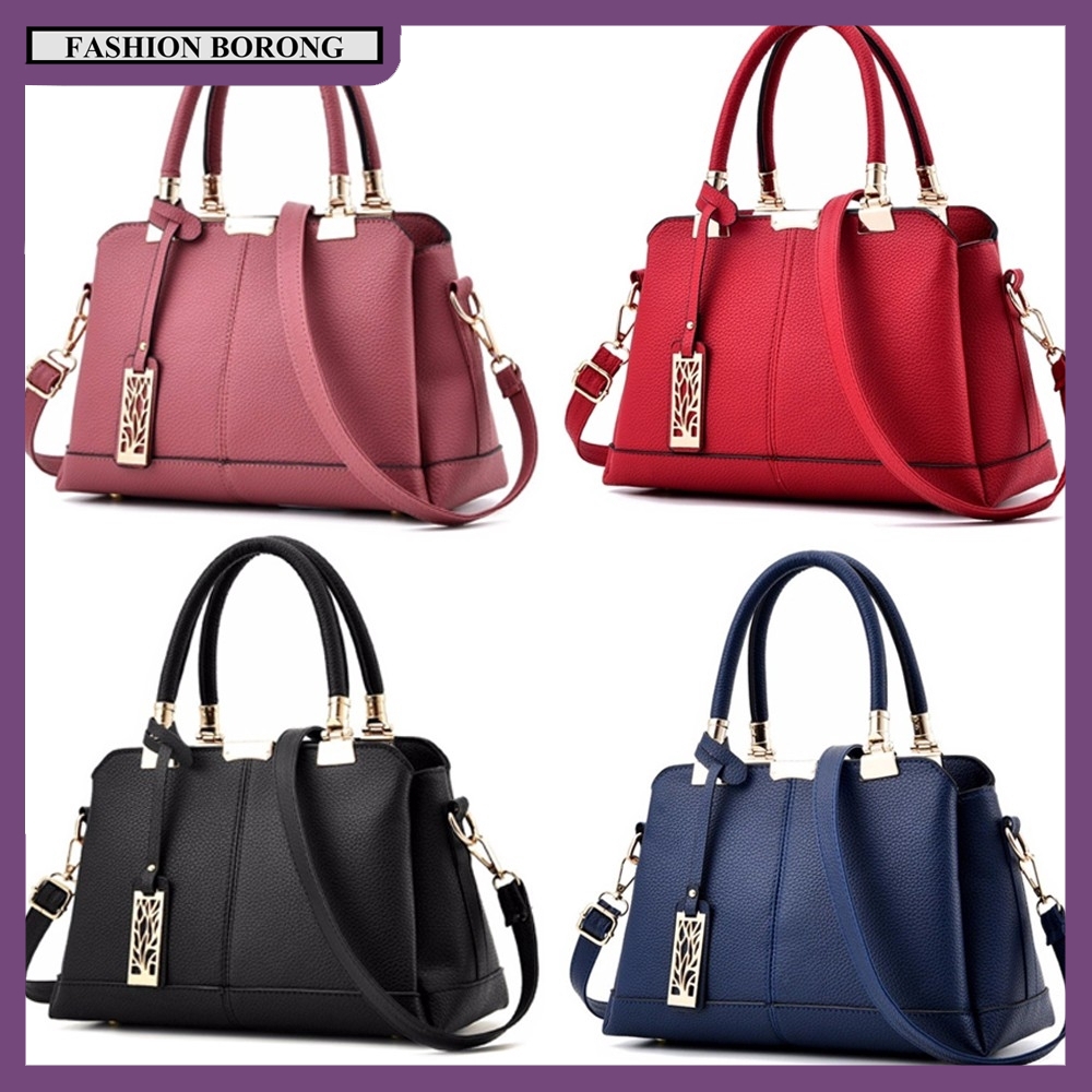 MyFashionBorong PU Leather Tote Bag Shopee Malaysia