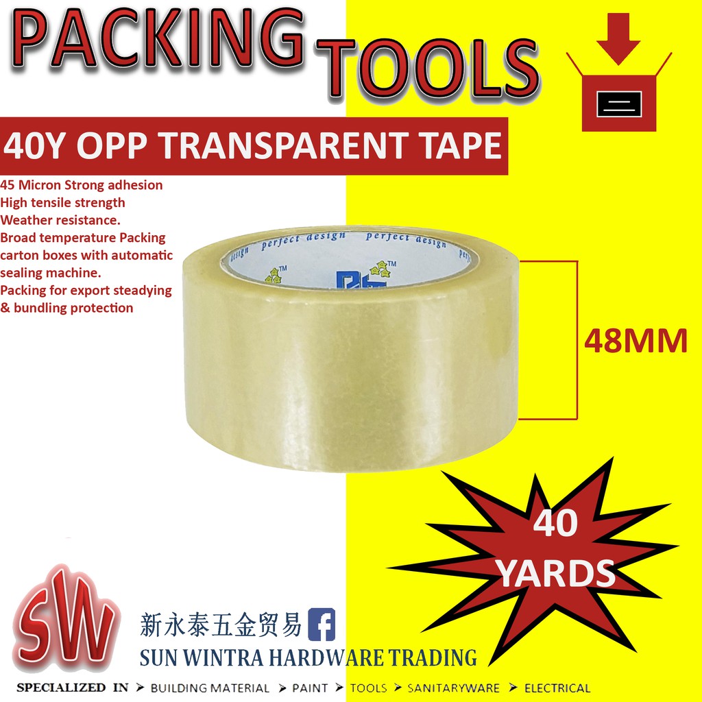 5PCS Clear Transparent Tape Sealing Sticky Tape Rolls Home Office Packing Supplies School Stationery 18mm Width
