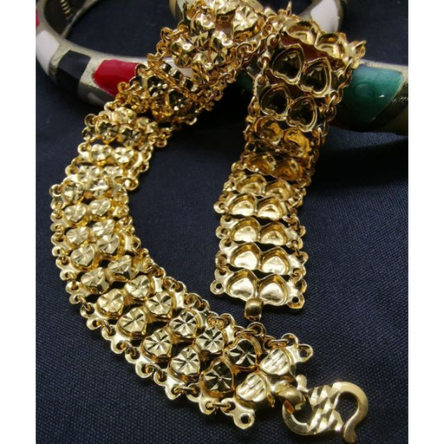  Gelang vitara  love 2 layer emas 916 tulen Shopee Malaysia