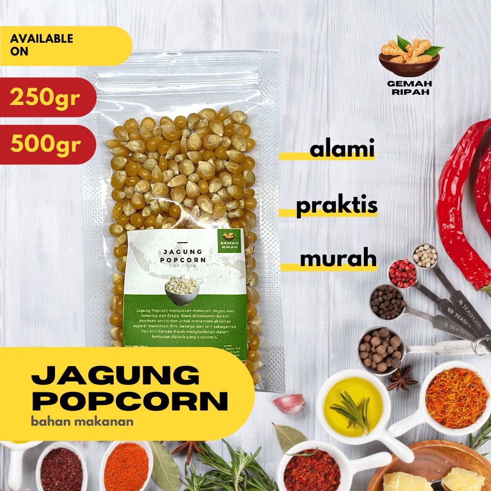 Pop Corn Corn Seeds 250gram 500gram 1kg Popcorn Corn Pop Corn Snacks Kiloan Snacks Healthy Contemporary Snacks Raw Popcorn Corn XXI Popcorn Corn Seeds yeye Popcorn Kettle Corn Creamello Popcorn Snacks