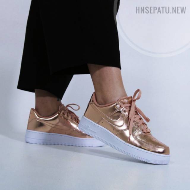 nike air force metallic rose gold