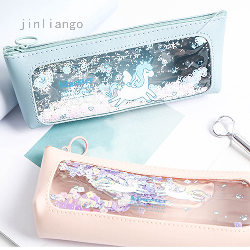glitter pencil case