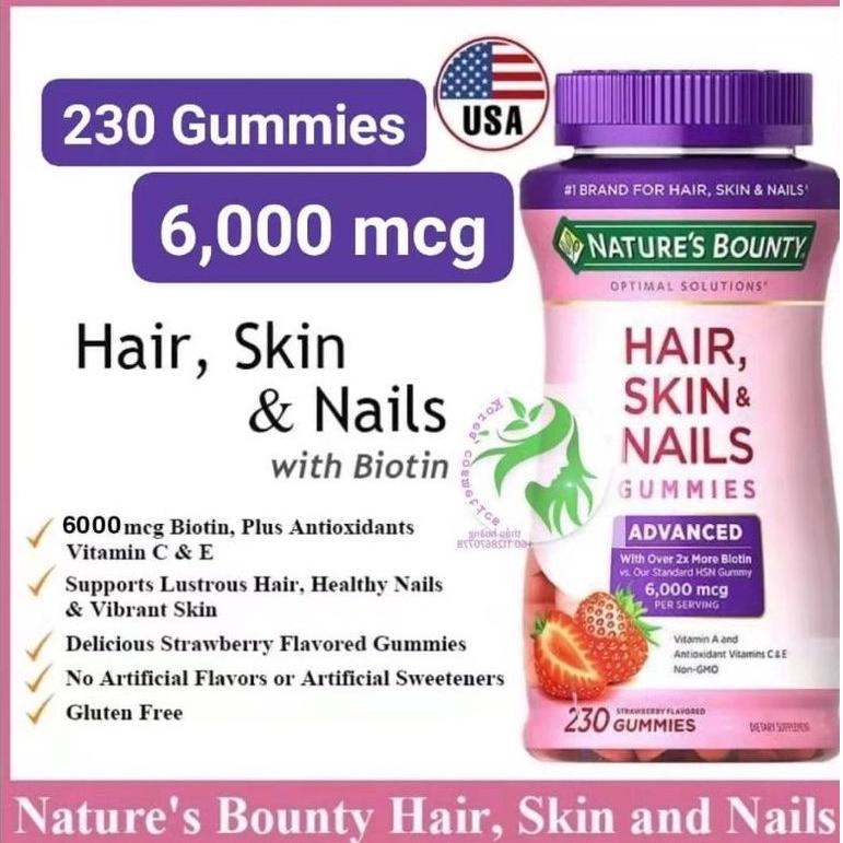 Nature's Bounty Hair- Skin Nails Gummies - 230 gummies | Shopee Malaysia