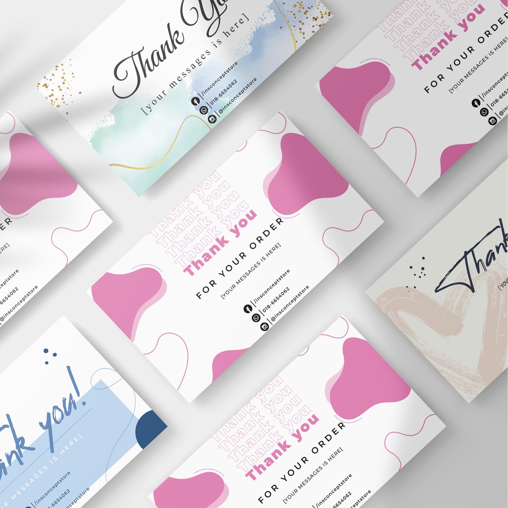 250gsm Thank You Card (1 side / 2 side printing) / Business Card / Name