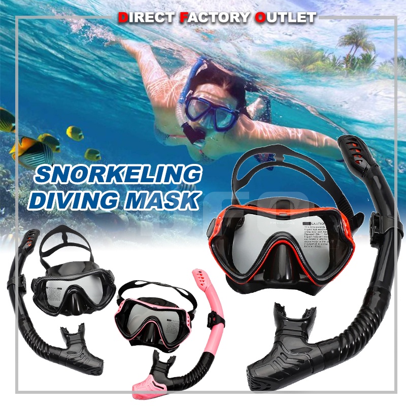 DFO Scuba Diving Mask Snorkeling Mask Snorkeling Set Swimming Goggles Adult Snorkeling Equipment